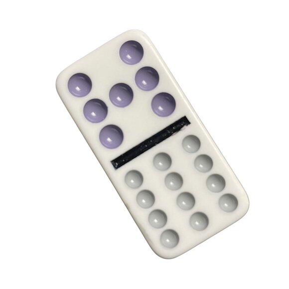 Double Twelve Dominoes Replacement Tile 7 12 Color Dot mq - Picture 2 of 3